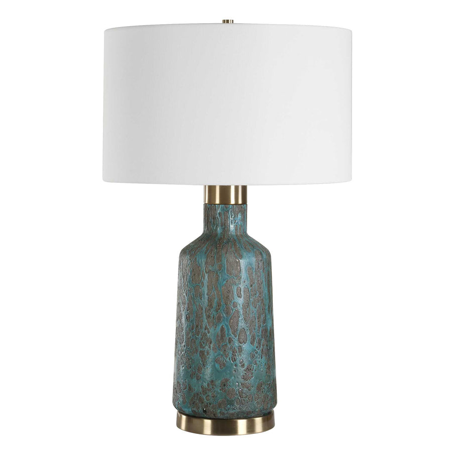 DAUPHINE CRACKED TEAL TABLE LAMP