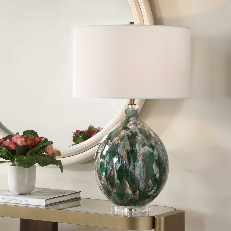 MIHAELA DRIP GLAZE TABLE LAMP