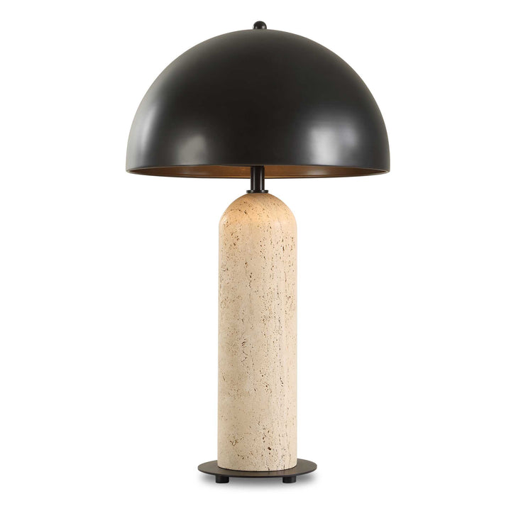 TANAKA INDOOR-OUTDOOR TRAVERTINE TABLE LAMP