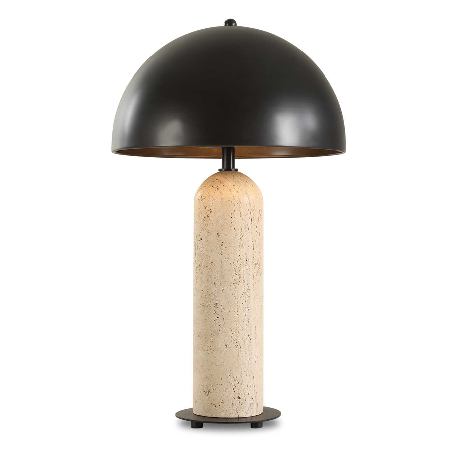 TANAKA INDOOR-OUTDOOR TRAVERTINE TABLE LAMP