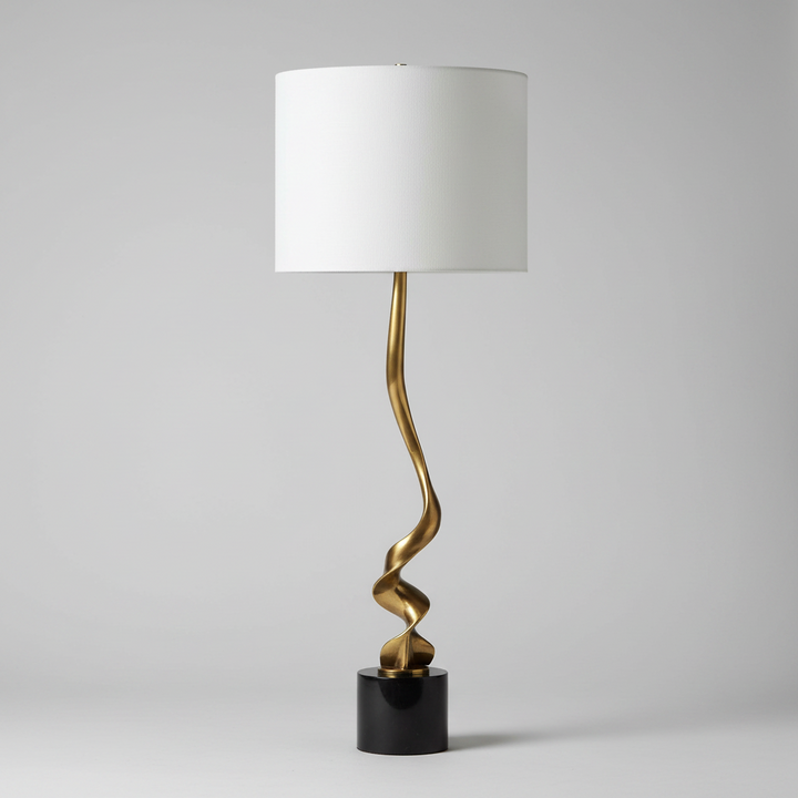 SPIRALING CORDLESS BRASS BUFFET LAMP