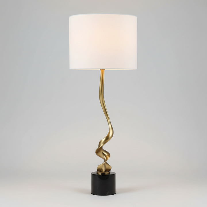 SPIRALING CORDLESS BRASS BUFFET LAMP