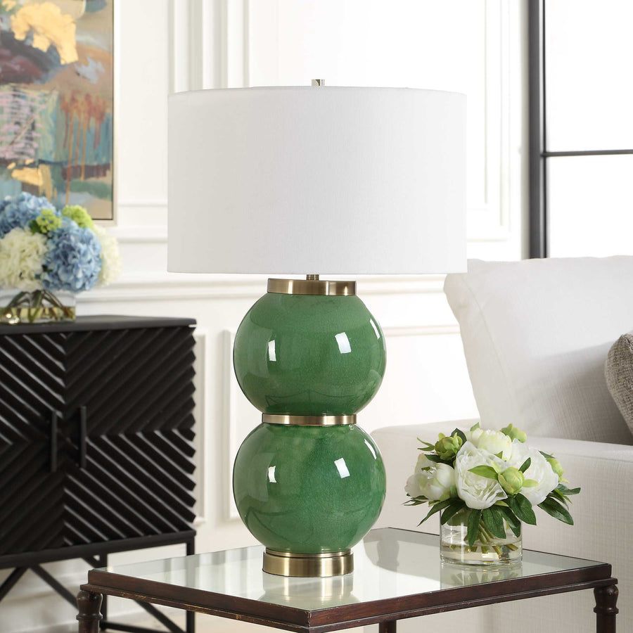 BANNER GREEN SPHERES TABLE LAMP