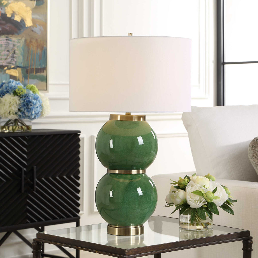 BANNER GREEN SPHERES TABLE LAMP