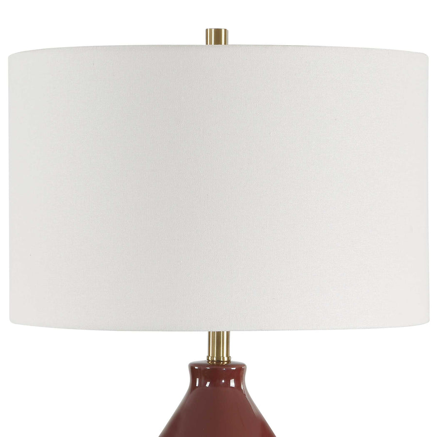 GOURD BURGUNDY TABLE LAMP