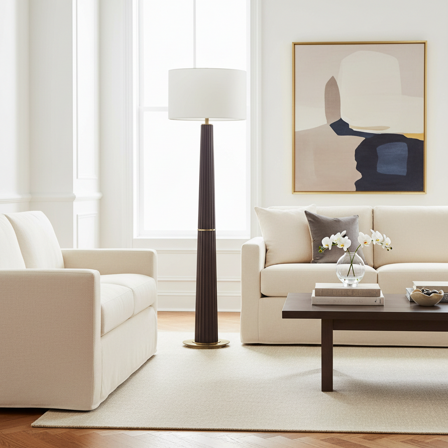 FORAGE DARK OAK FLOOR LAMP