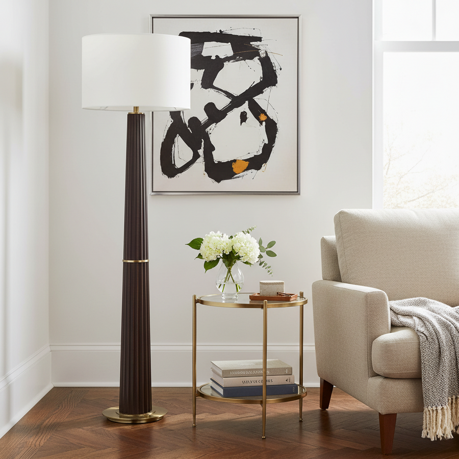 FORAGE DARK OAK FLOOR LAMP