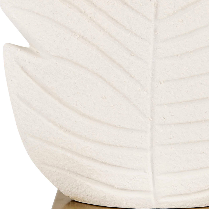 PALM LEAF WHITE TABLE LAMP