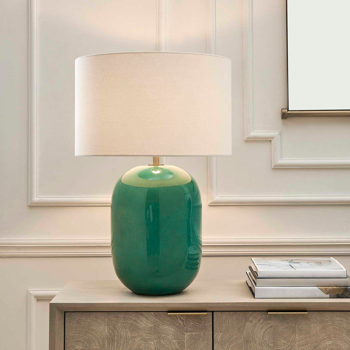 HOLLIS TEAL TABLE LAMP