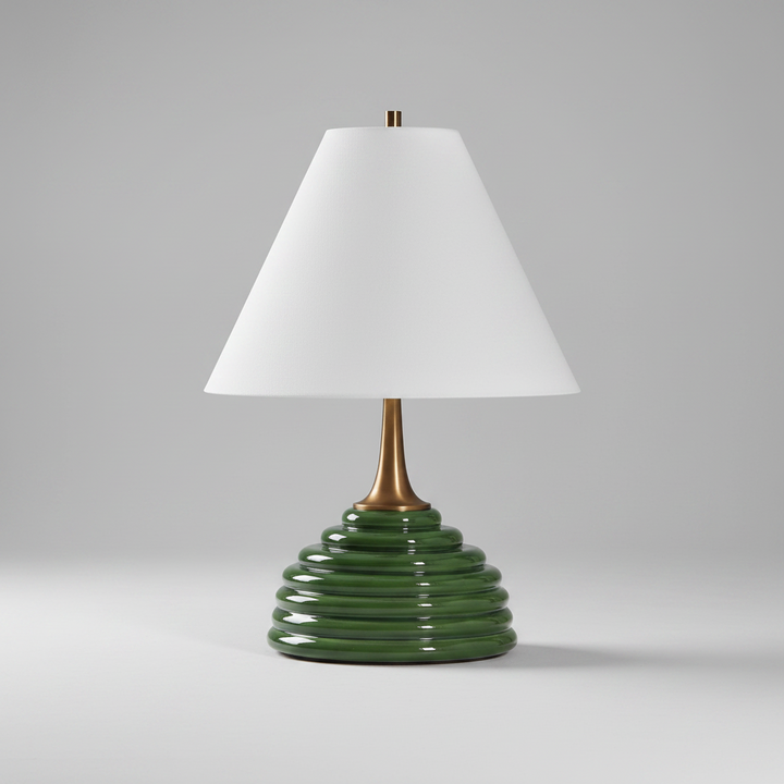 MCKAY DARK GREEN CERAMIC TABLE LAMP