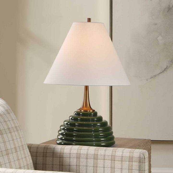 MCKAY DARK GREEN TABLE LAMP