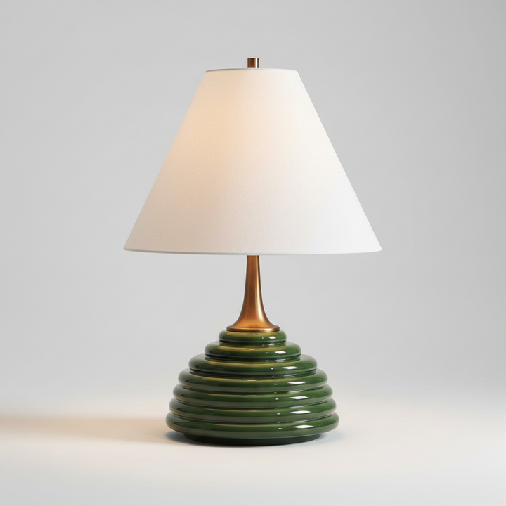 MCKAY DARK GREEN CERAMIC TABLE LAMP