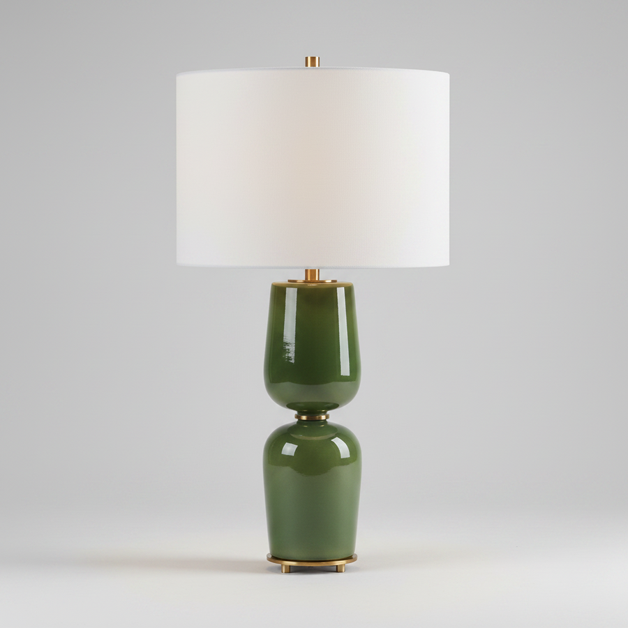 MEYER GREEN CERAMIC TABLE LAMP