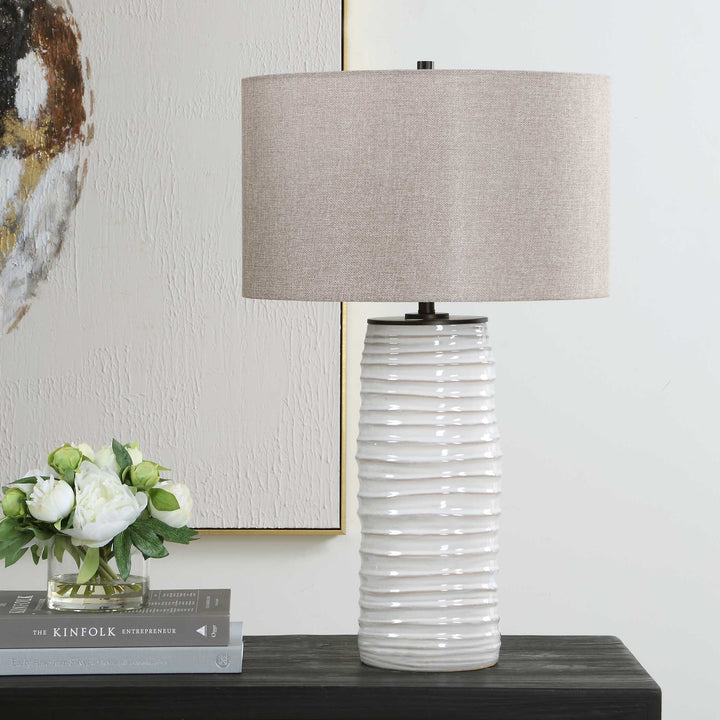 BARAT WHITE CERAMIC TABLE LAMP