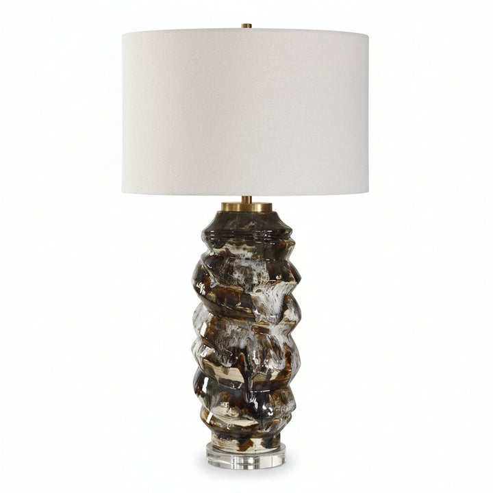CUOCO MOTTLED BROWN TABLE LAMP
