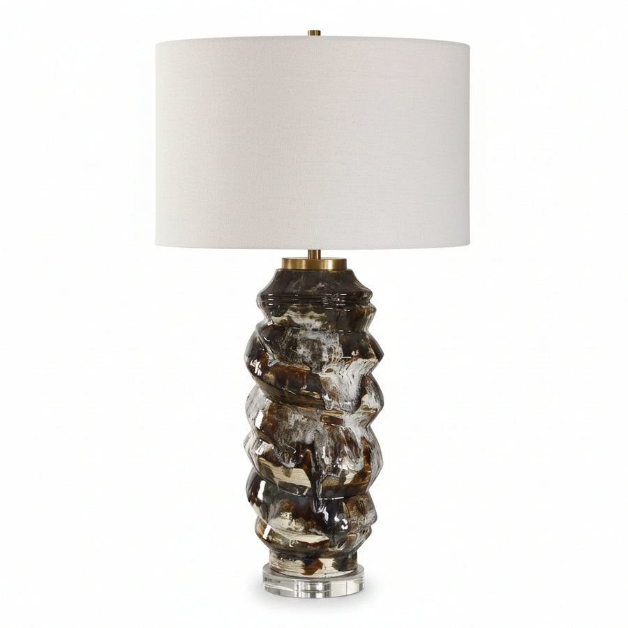 CUOCO MOTTLED BROWN TABLE LAMP