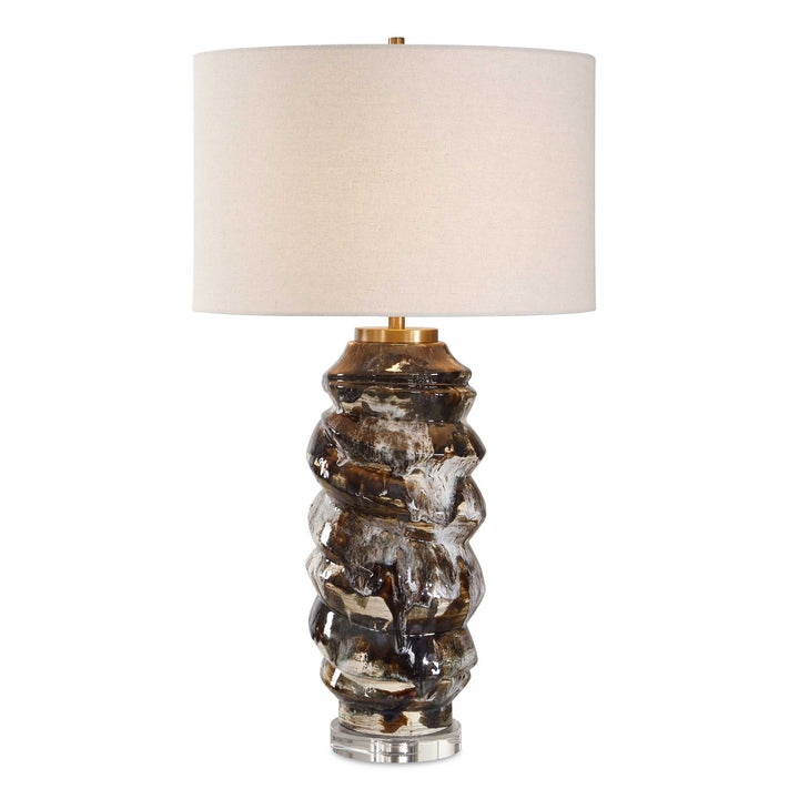 CUOCO MOTTLED BROWN TABLE LAMP