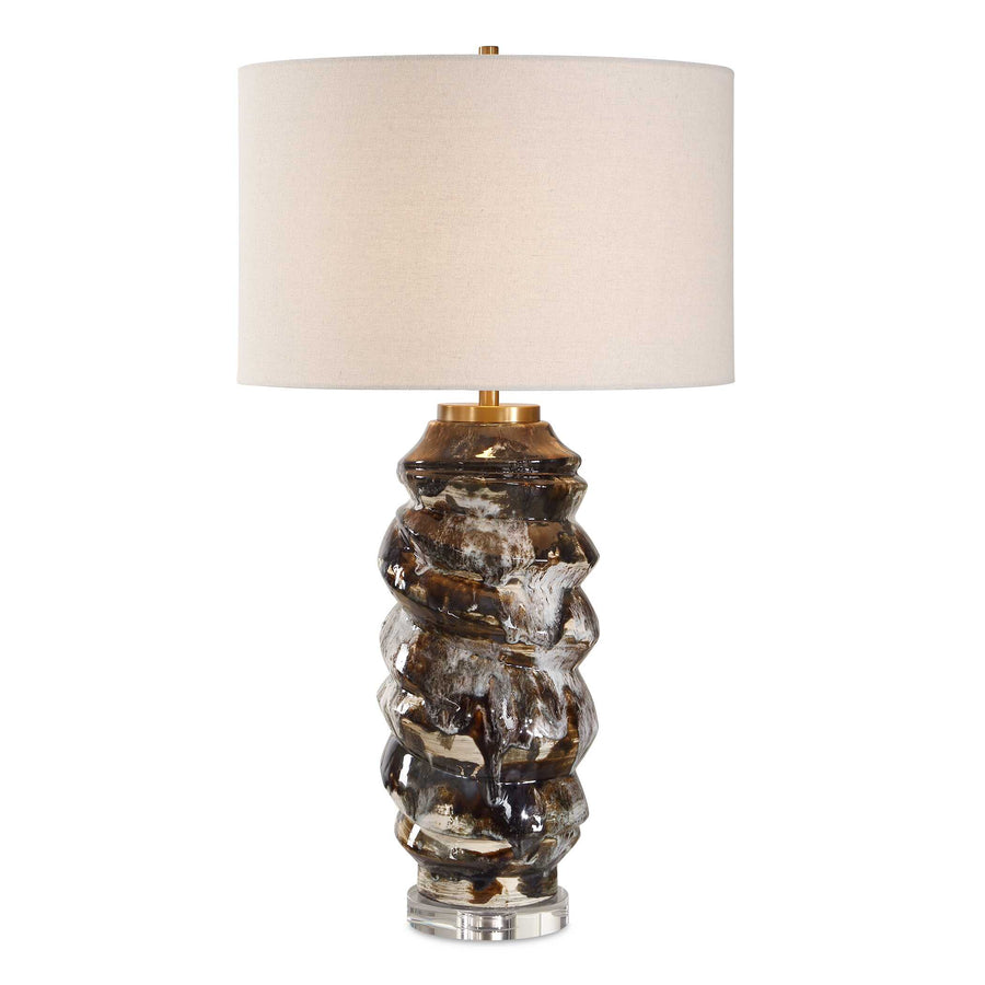 CUOCO MOTTLED BROWN TABLE LAMP