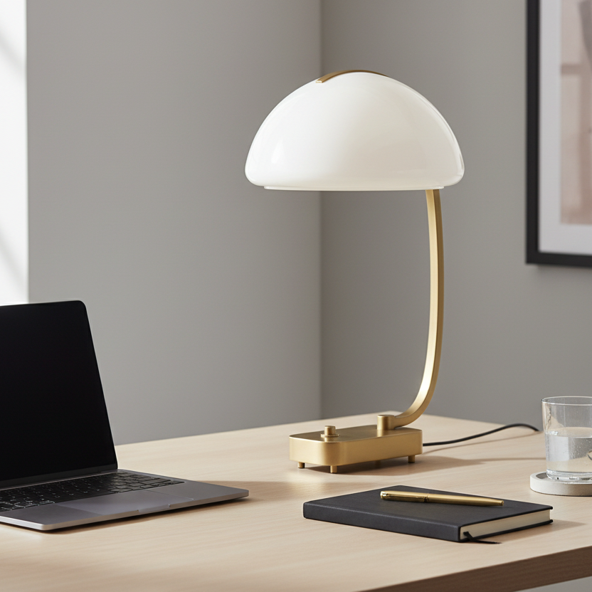 BEND THE RULES BRASS DESK LAMP