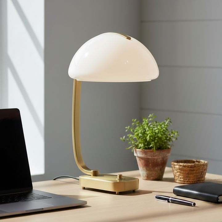 BEND THE RULES BRASS DESK LAMP