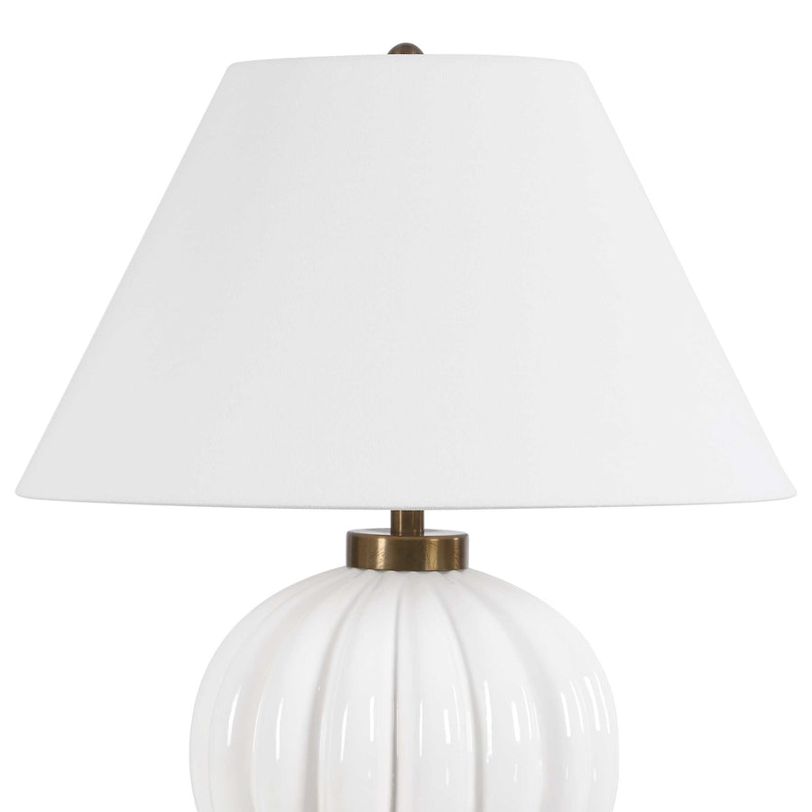IRENA WHITE SPHERE TABLE LAMP