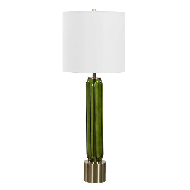 ASPIS GREEN GLASS TABLE LAMP