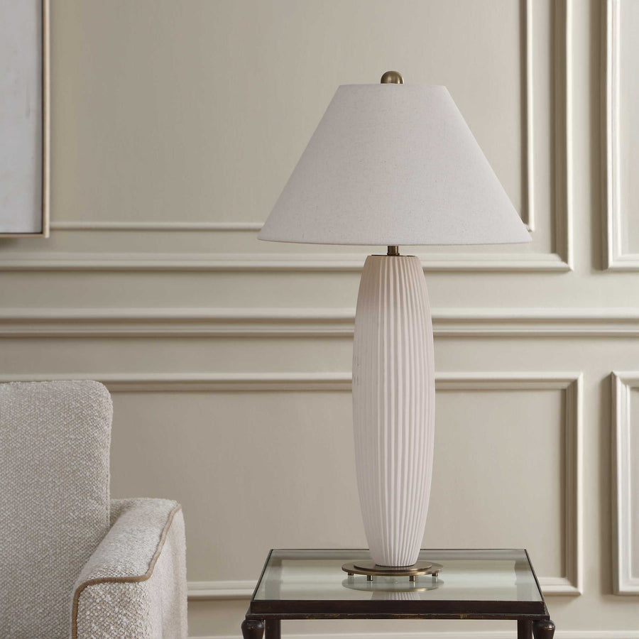 BRINSLEY IVORY CERAMIC TABLE LAMP