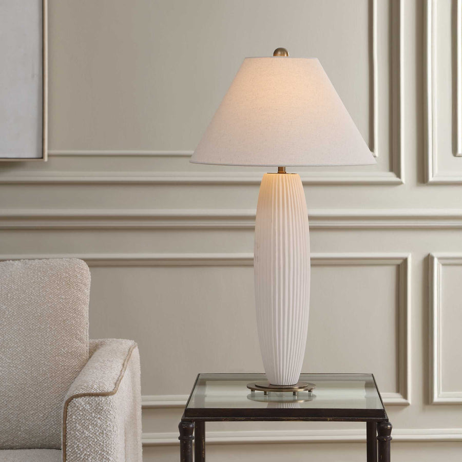 BRINSLEY IVORY CERAMIC TABLE LAMP