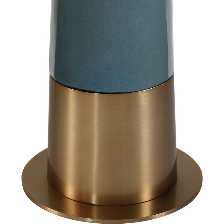RICCARDI TEAL CERAMIC FLOOR LAMP