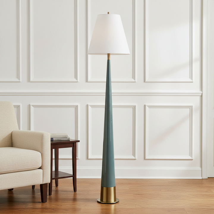 RICCARDI TEAL CERAMIC FLOOR LAMP