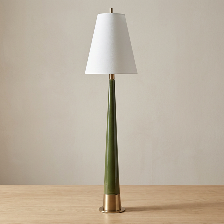 RICCARDI MOSS GREEN CERAMIC BUFFET LAMP