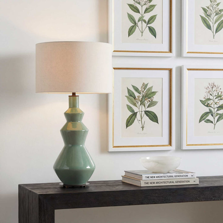 KITLEY SAGE GREEN CERAMIC LAMP
