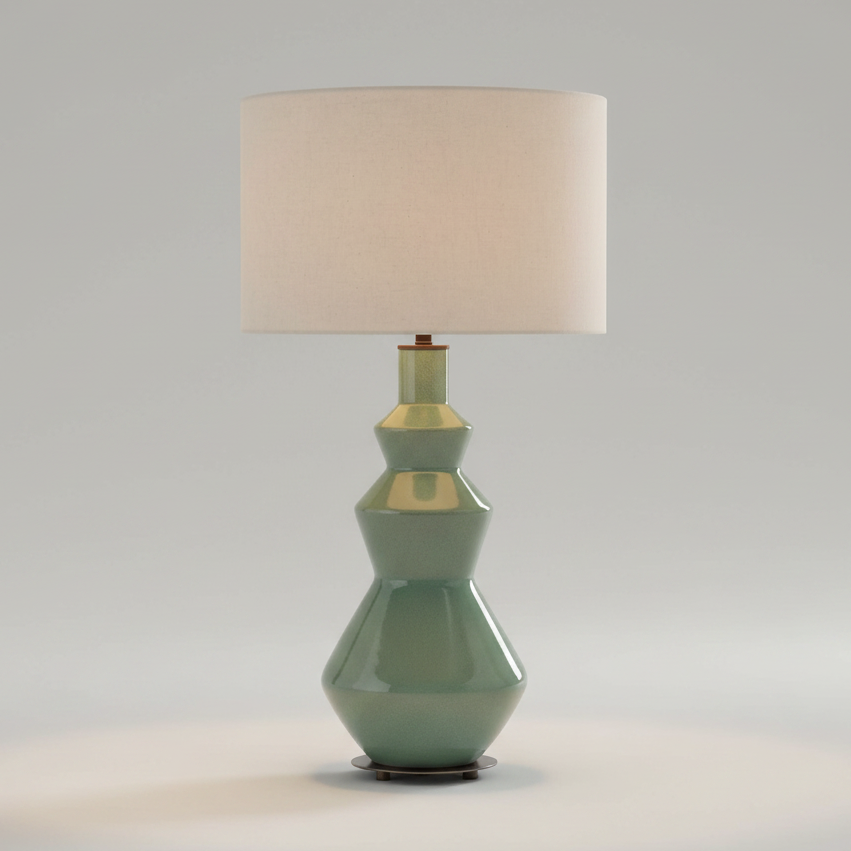 KITLEY SAGE GREEN CERAMIC LAMP