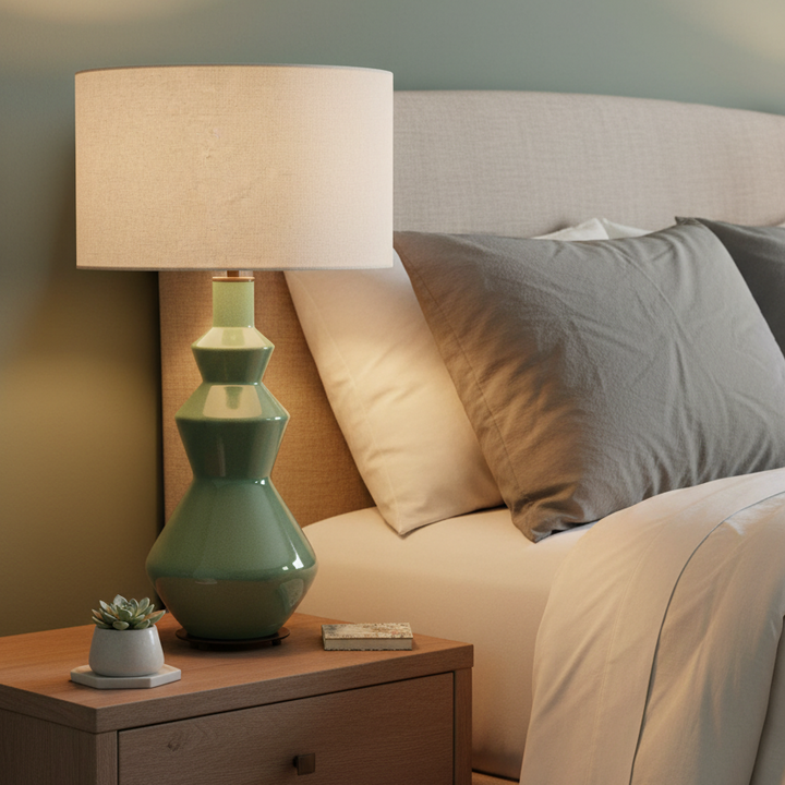 KITLEY SAGE GREEN CERAMIC LAMP