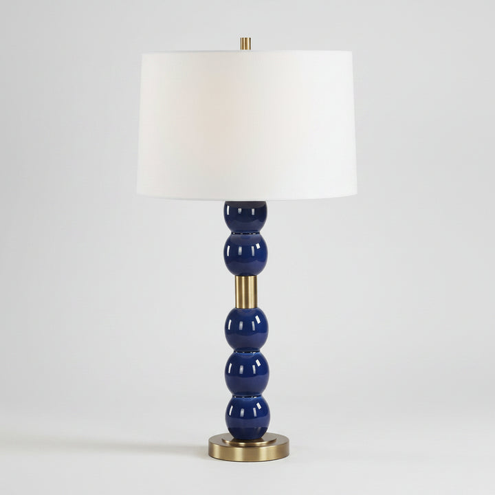DENIM BLUE GLAZE CERAMIC TABLE LAMP