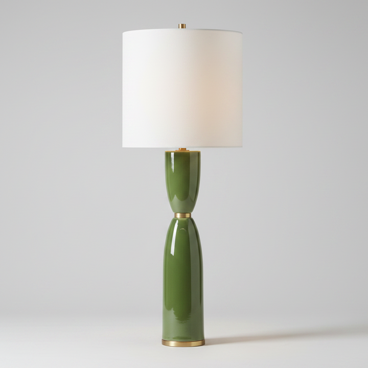 NACUA GREEN CERAMIC TABLE LAMP