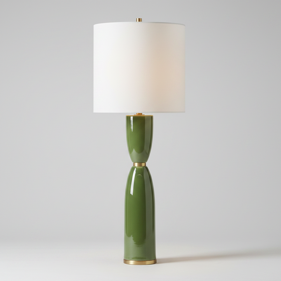 NACUA GREEN CERAMIC TABLE LAMP