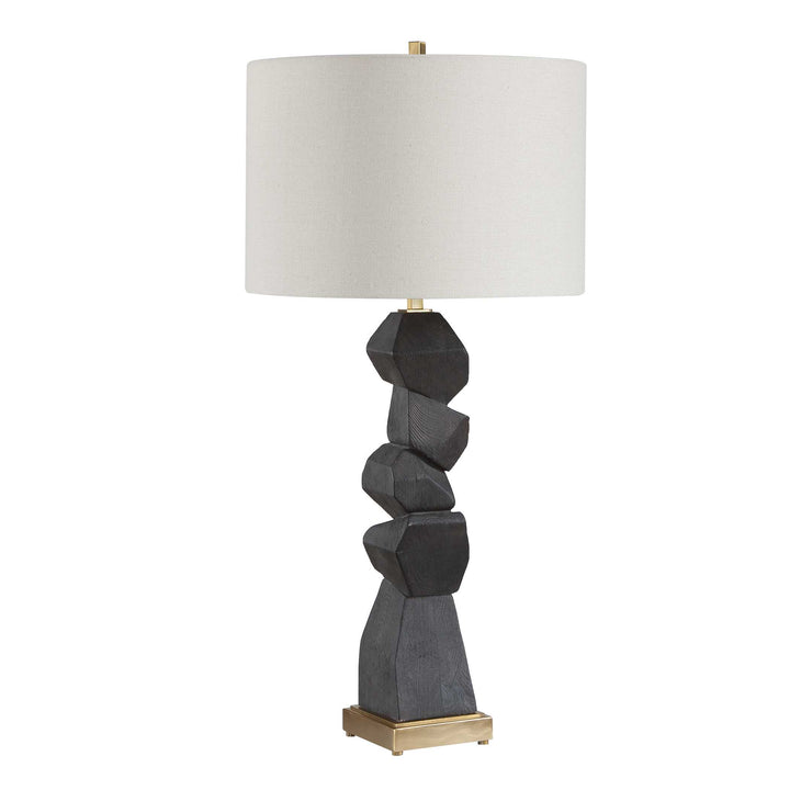 DEMELO STACKED WOOD TABLE LAMP