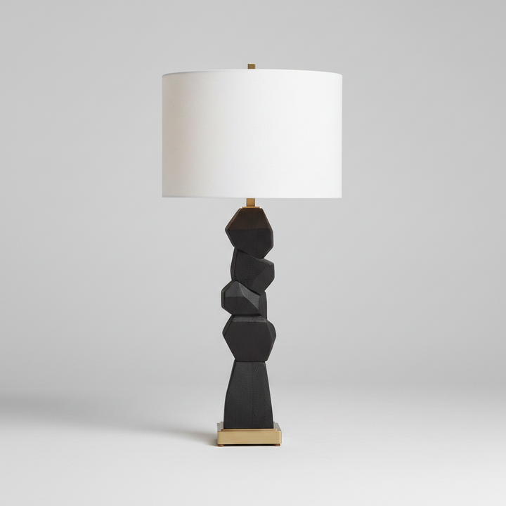 DEMELO STACKED WOOD TABLE LAMP