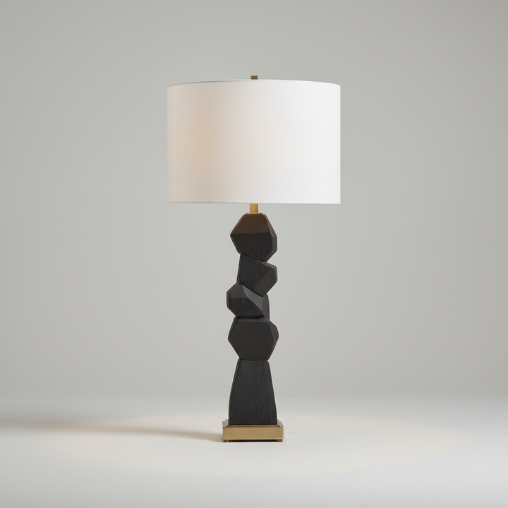 DEMELO STACKED WOOD TABLE LAMP