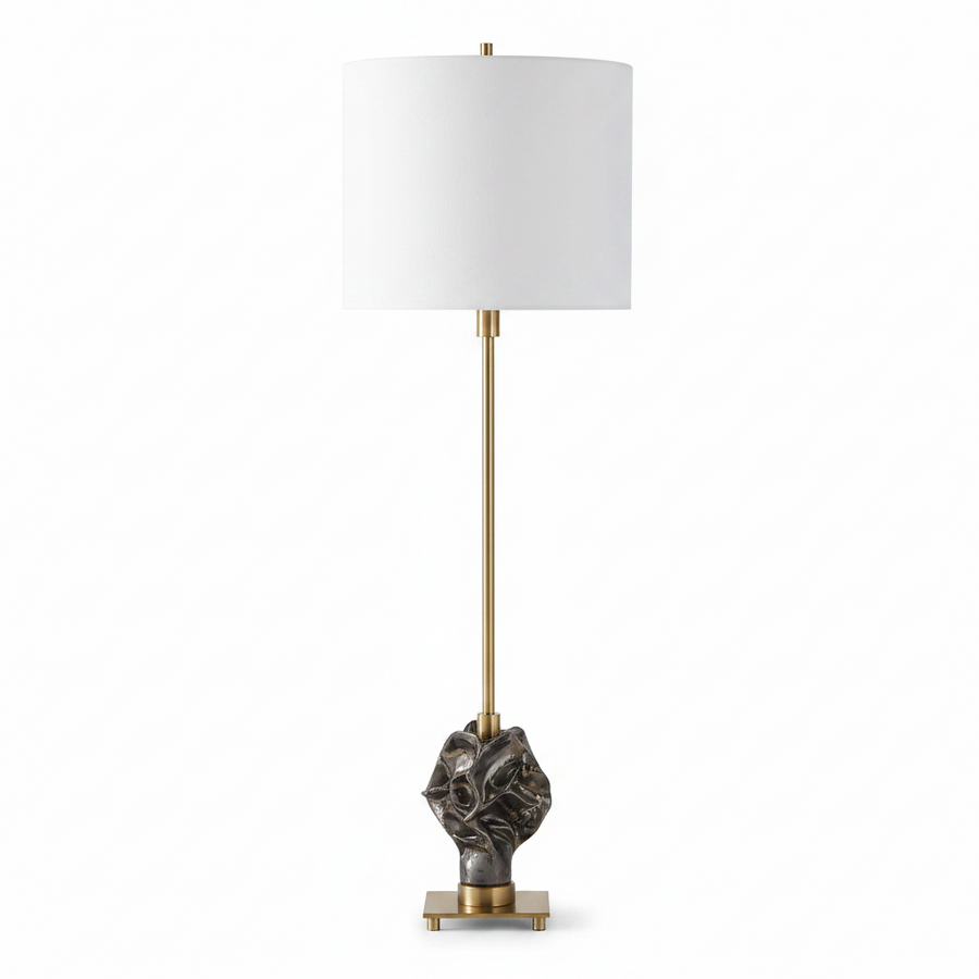 FIORI SCULPTURAL BRASS BUFFET LAMP