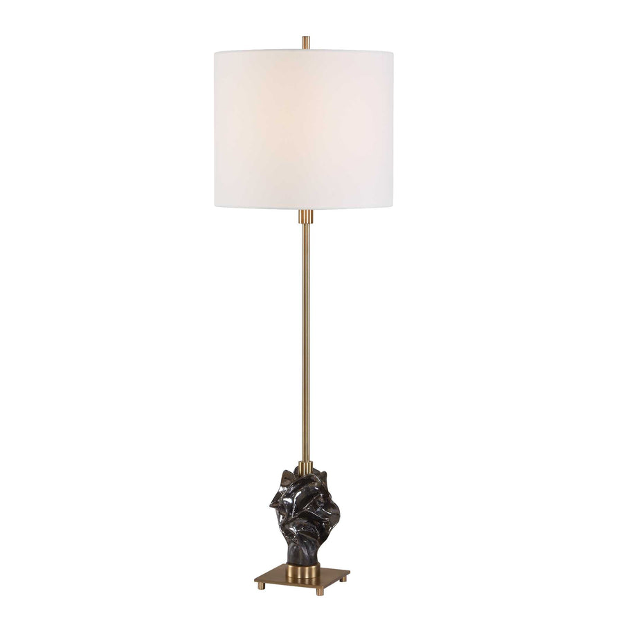 FIORI SCULPTURAL BRASS BUFFET LAMP