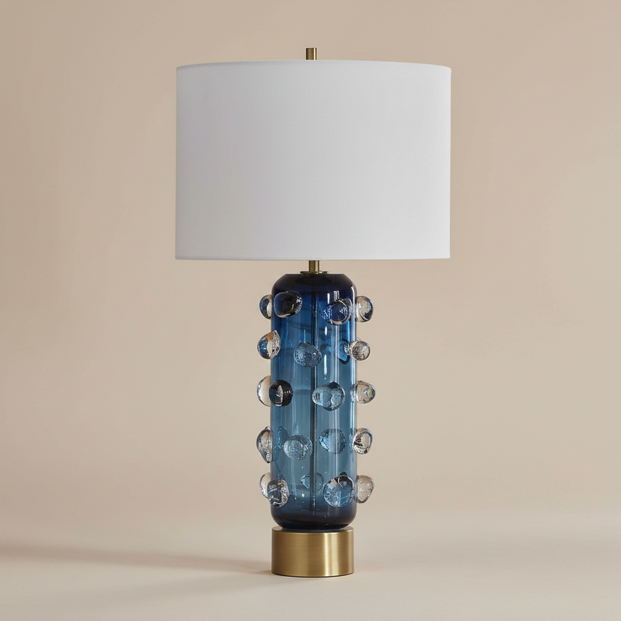 AURA BLUE GLASS TABLE LAMP