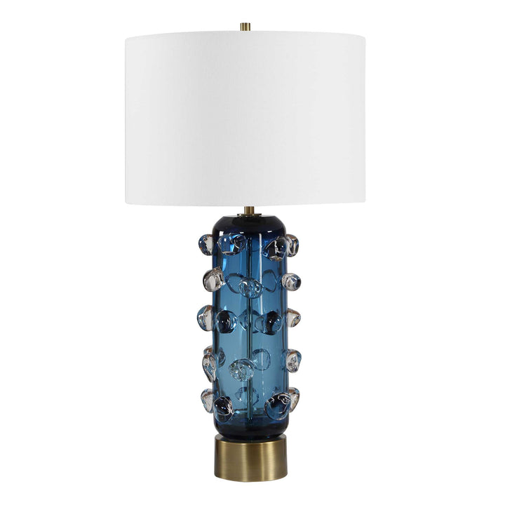 AURA BLUE GLASS TABLE LAMP