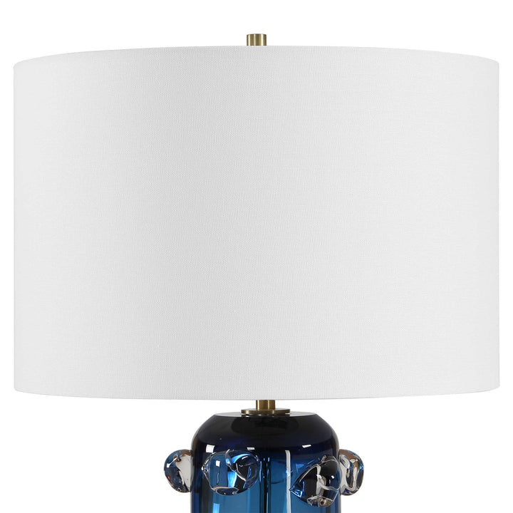 AURA BLUE GLASS TABLE LAMP