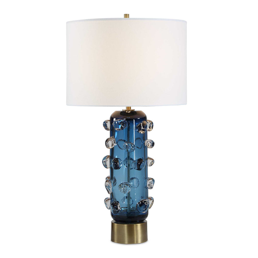 AURA BLUE GLASS TABLE LAMP