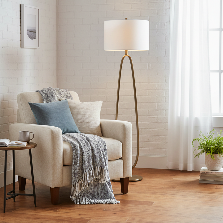 TORDIN BRASS FLOOR LAMP