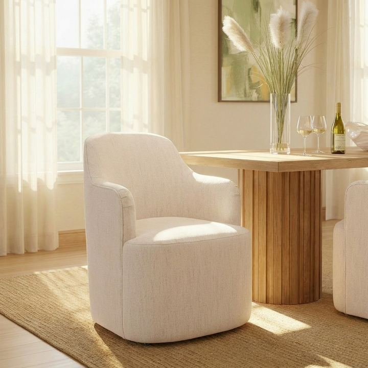 LONDYN DINING CHAIR WITH CASTERS