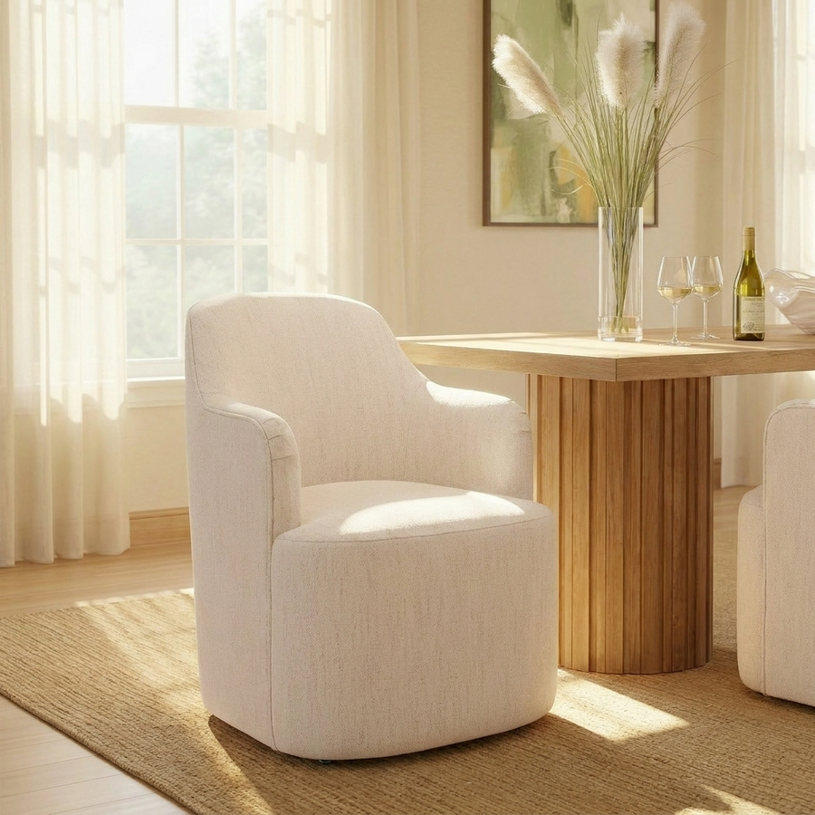 LONDYN DINING CHAIR WITH CASTERS