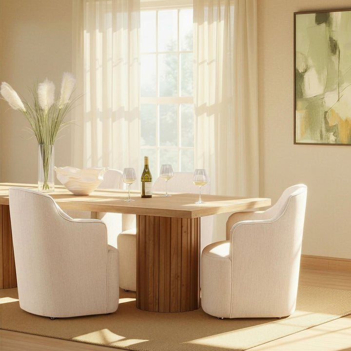 LONDYN DINING CHAIR WITH CASTERS